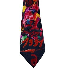 Rare Jean Tinguely 1991 Memorial Silk Tie Fabric Frontline Zurich Swiss Art